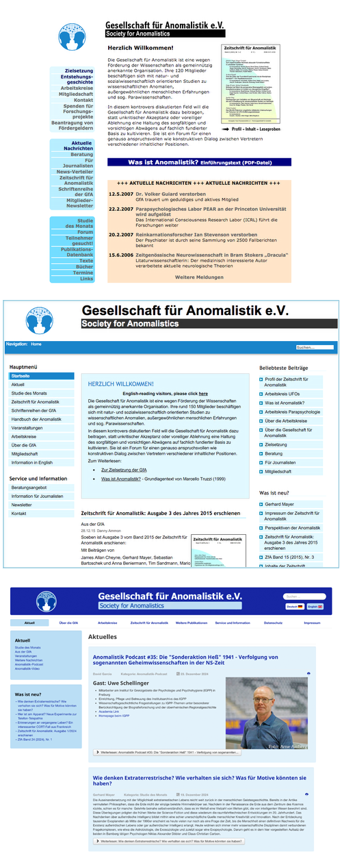 Alte GfA-Homepages