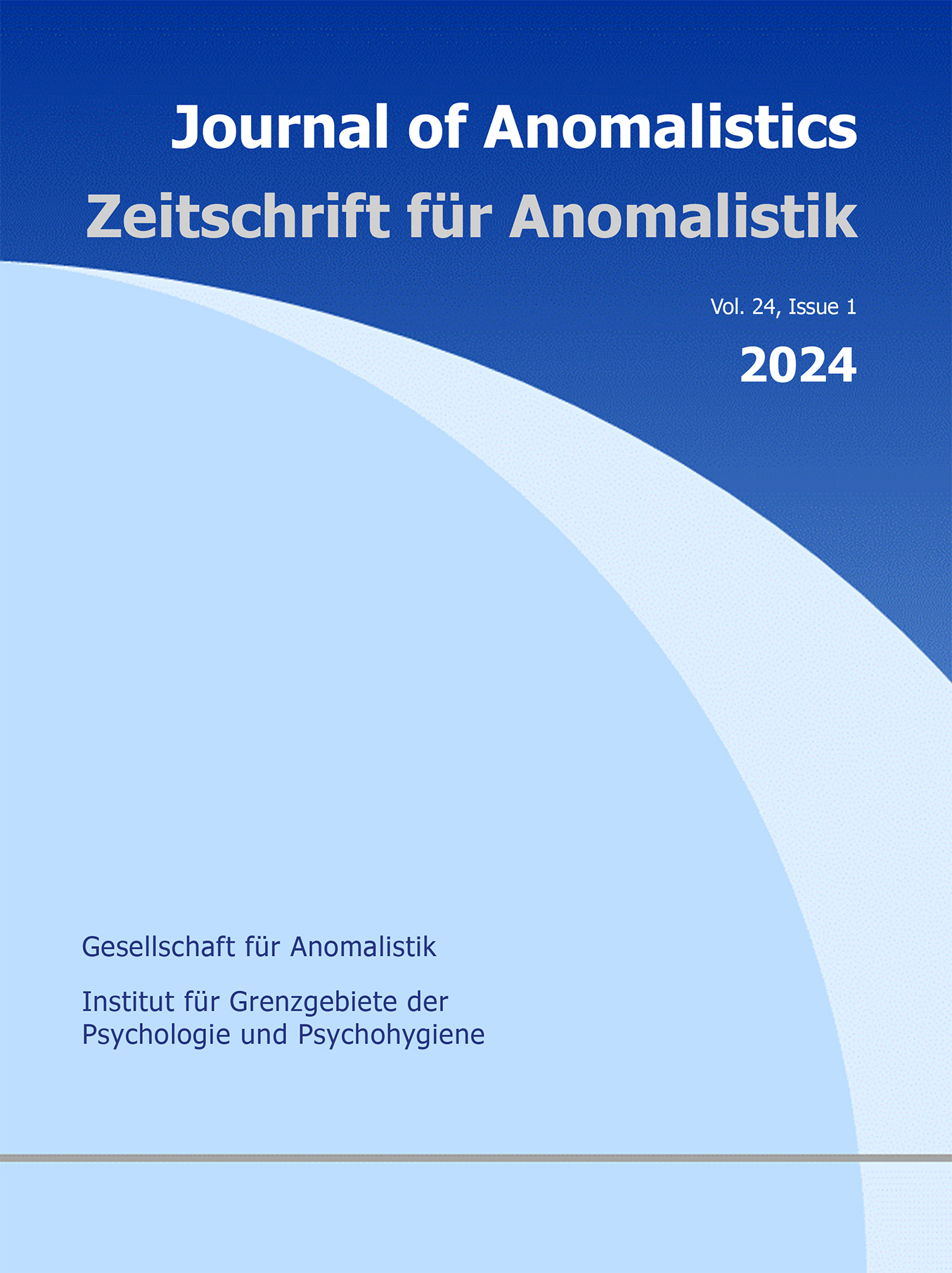 Zeitschrift für Anomalistik Band 24 (2024) Nr. 1
