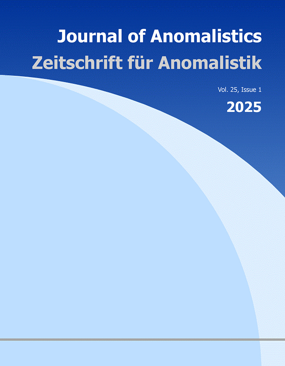 Zeitschrift für Anomalistik Band 25 (2025) Nr. 1