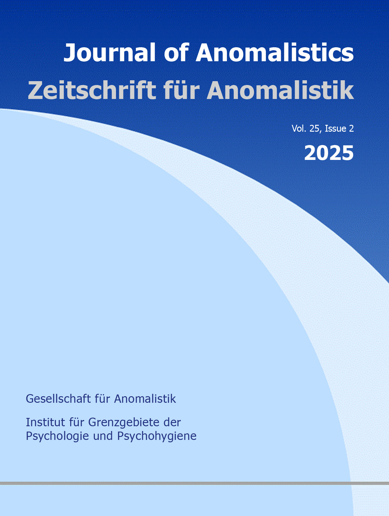 Zeitschrift für Anomalistik Band 25 (2025) Nr. 2