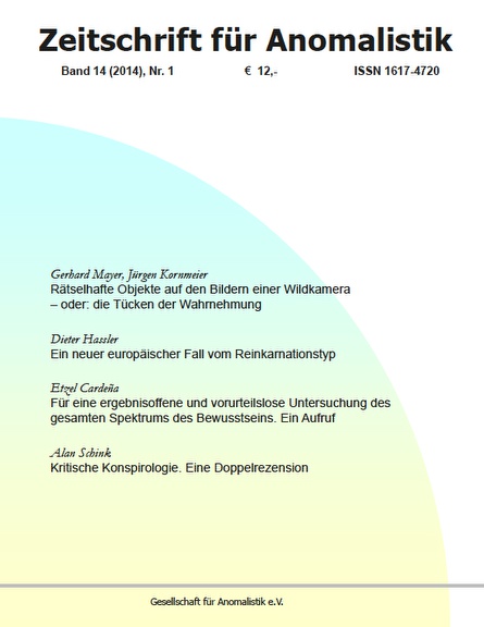 Zeitschrift für Anomalistik Band 14 (2014) Nr. 1