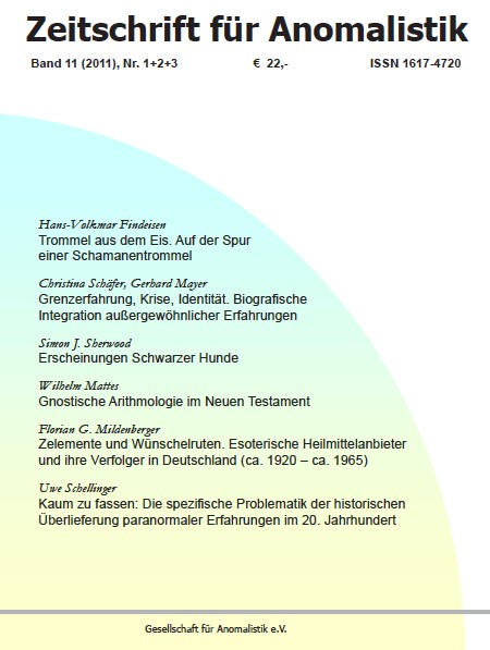 Zeitschrift für Anomalistik Band 11 (2011) Nr. 1+2+3