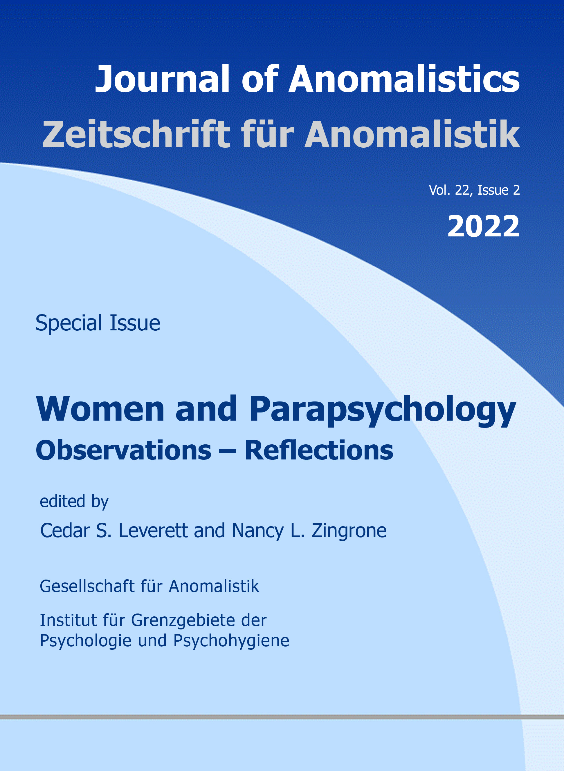 Zeitschrift für Anomalistik Vol. 22 (2022) No. 2