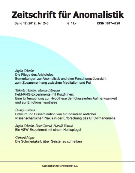 Zeitschrift für Anomalistik Band 12 (2012) Nr. 2+3