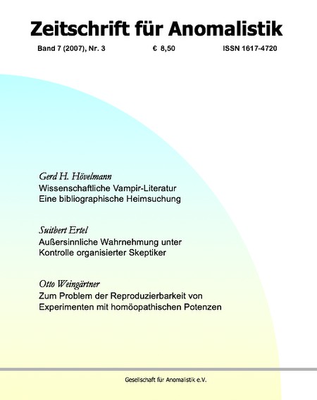 Zeitschrift für Anomalistik Band 7 (2007) Nr. 3